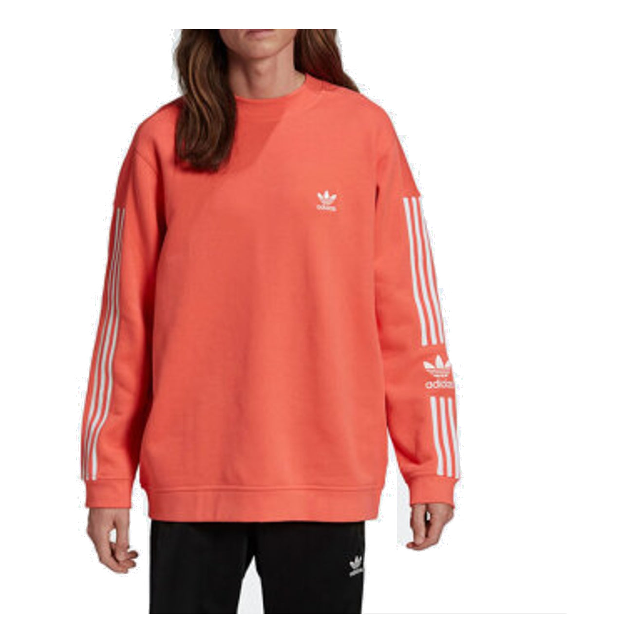 adidas Sweatshirt Asia Sizing 'Orange White' HC1996