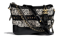 CHANEL Gabrielle Cow Leather Handbag, Shoulder Bag, Crossbody Bag Regular Women's Black/White