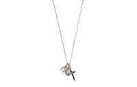 SAINT LAURENT Metal Enamel Glass Necklaces Men's Silver