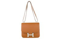 HERMES Constance Epsom Leather Crossbody Bag Shoulder Bag Women's 37 Gold Gold Brown