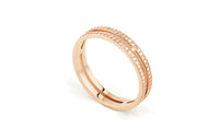 HERMES 18K Rose Gold Diamonds Rings Women's Rose Gold