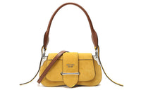 PRADA Sidonie Leather Crossbody Bag, Shoulder Bag Women's Sun Cognac