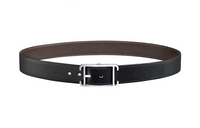 HERMES Society Silver Pin Buckle Leather Belts Women's Black Width: 3.2CM