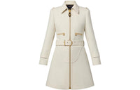 LOUIS VUITTON 1ABQVJ Wool Hopsack Belted Coat