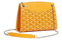 GOYARD Rouette Canvas With Leather Totes Chain Bag Shoulder Bag Mini Women's Yellow