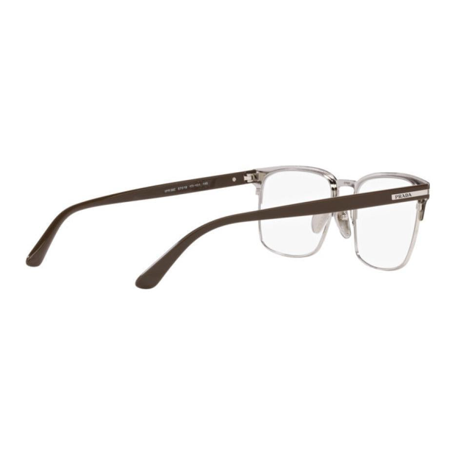 PRADA Acetate Rectangular Eyeglass Frames Men's Brown
