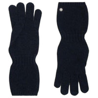 HERMES Cashmere, Metal, Palladium Plated Knit Gloves Men's Black