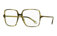 CHANEL Acetate Square Eyeglass Frames Women's Green