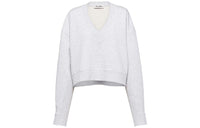 MIU MIU Logo-embroidered Fleece Sweatshirt