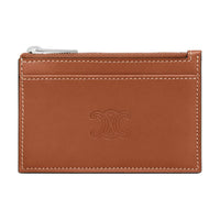 CELINE Cow Leather Card Holder Men's Tawny