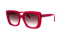 CELINE Acetate Irregular Shape Sunglasses Unisex Red
