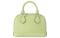 LOUIS VUITTON Alma Grain Cow Leather Handbag Extra Mini Women's Green Promise Green