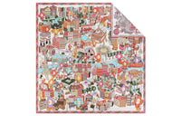 LOUIS VUITTON Silk Scarves Women's Red/Multicolor