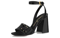LOUIS VUITTON Shake Strap Sandals 9.5cm Women's Black