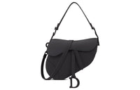 DIOR Saddle Matte Calfskin Saddle Bag Shoulder Bag Crossbody Bag Handbag Regular Women's Black