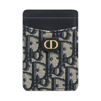 DIOR 30 Montaigne Fabric Card Holder Women's Blue