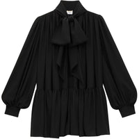 SAINT LAURENT Long Sleeved Dress Women's Black