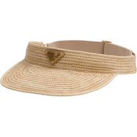 PRADA Woven Fabric Sun Protection Hats Women's Yellow