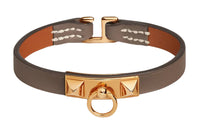 HERMES Calfskin Bangles Women's Brown