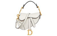 DIOR Saddle Goatskin Saddle Bag Shoulder Bag Crossbody Bag Handbag Extra Mini Women's Latte