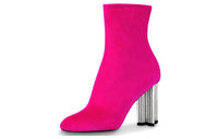 LOUIS VUITTON Silhouette Ankle Boots Women's Fuchsia