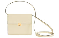 HERMES Clic Epsom Leather Shoulder Bag, Crossbody Bag Women's Cream White/Cookie