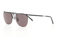 SAINT LAURENT Metal Acetate Irregular Shape Sunglasses Women's Black