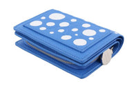 LOUIS VUITTON Yayoi Kusama Collaboration Cow Leather Coin Purses Wallets Women's Blue/White