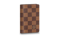 LOUIS VUITTON Pocket Organizer Damier Ebene Nm Brown