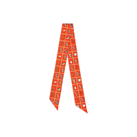 HERMES Silk Scarves Women's Vermilion