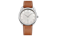 HERMES Arceau Collection Wrist Watch Automatic Mechanical Movement Calfskin Strap Silver Dial Men's W055473WW00