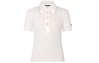 LOUIS VUITTON Polo Shirt Short-Sleeved Women's White