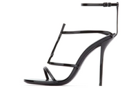 SAINT LAURENT CASSANDRA 110 Strap Sandals Women's Black