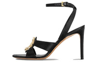 LOUIS VUITTON Met Sandals Strap Sandals 9cm Women's Black