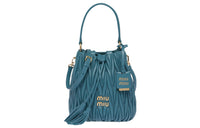 MIU MIU Soft Sheep Leather Sheepskin Women's Seaside Blue