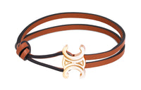 CELINE Triomphe Wristbands Women's Gold/Tan