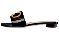 DIOR C'est Dior Genuine Leather Sole Odor Resistant Slide Slippers Women's Black