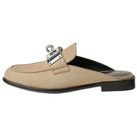 HERMES Wrap-toe Slippers Women's Camel