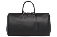 PRADA PRADA Luggage Collection Saffiano Leather Travel Bag Handbag Unisex Black