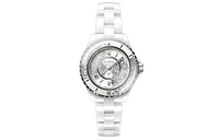 CHANEL Wrist Watch Quartz Movement Ceramic Stainless Steel Strap White Dial Women's