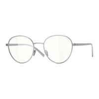 CHANEL Round Eyeglass Frames Women's Silver