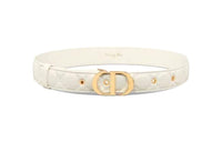DIOR Leather Belts Women's Ecru