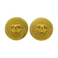 CHANEL Gold-Plated Earrings Women's Gold