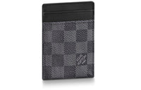 LOUIS VUITTON Prince Card Holder With Bill Clip Damier Graphite Gray