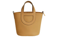 HERMES In The Loop Clemence Bullock Leather Swift Calfskin Handbag Women's Cookie