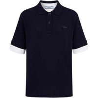 PRADA FW24 Polo Shirt Women's Marine Blue