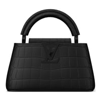 LOUIS VUITTON Crocodile Leather Capusin Shoulder Crossbody Handbag Mini Women's Black