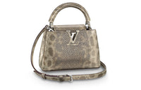 LOUIS VUITTON Capucines Snake Skin Capusin Shoulder Crossbody Handbag Mini Women's Gray