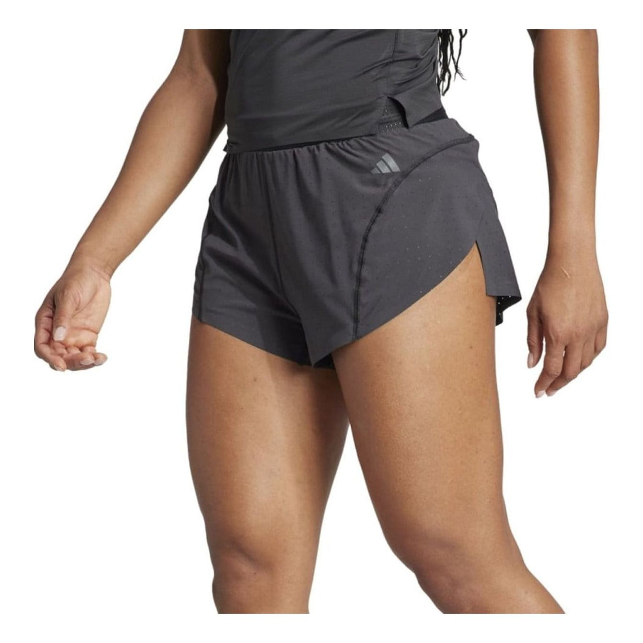 (WMNS) adidas Adizero Running Split Shorts Asia Sizing 'Black' IK9708