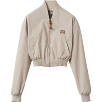 MIU MIU Panama Cropped Bomber Jacket